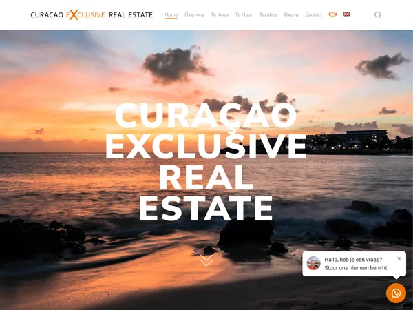 Curaçao Exclusive Real Estate website screenshot