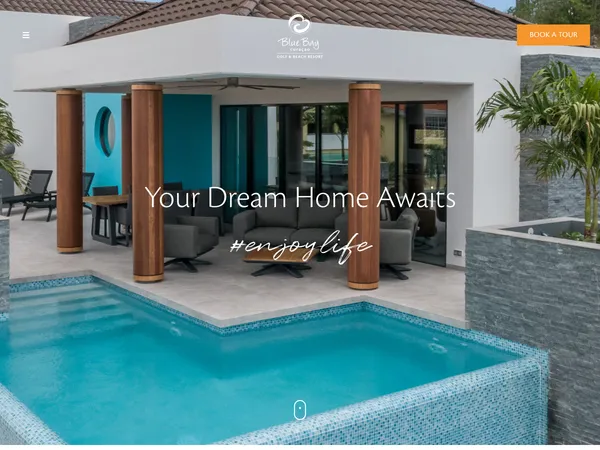 Blue Bay real estate website screenshot
