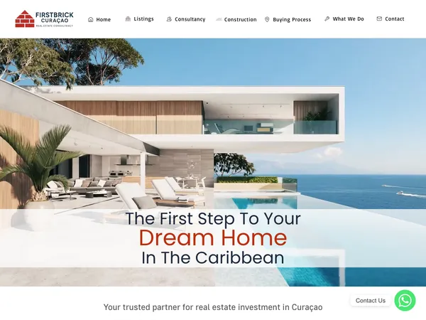 FirstBrick Curacao website screenshot