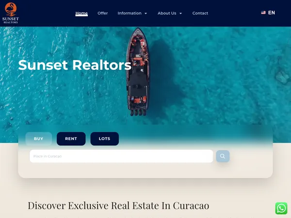 Sunset Realtors website screenshot