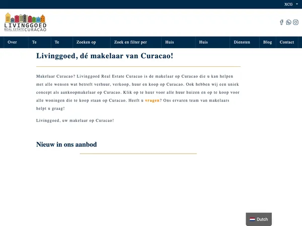Livinggoed Real Estate website screenshot