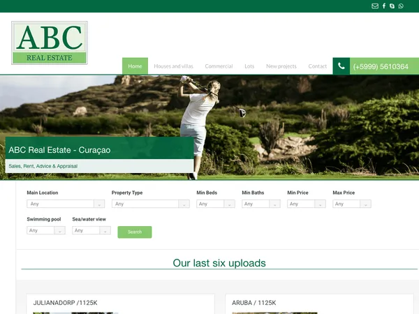 ABC Real Estate website screenshot