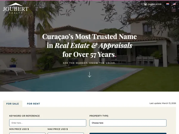 Joubert Realty website screenshot