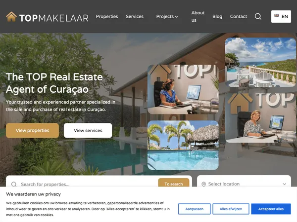 TOP Makelaar website screenshot