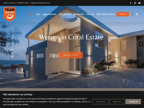 TEAM Coral Estate Sales website screenshot