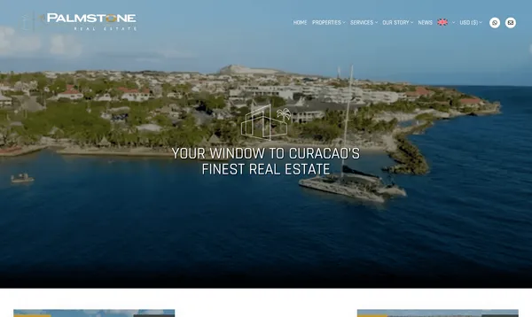 Palmstone Real Estate website screenshot